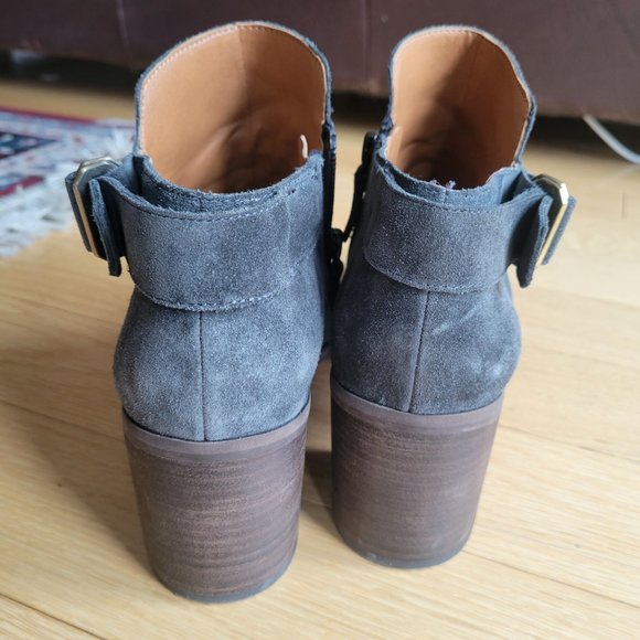 Franco Sarto Blue Suede Boots - Picture 3 of 7